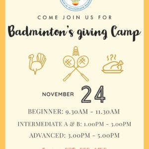 Badminton’s Giving Camp – November 24, 2022